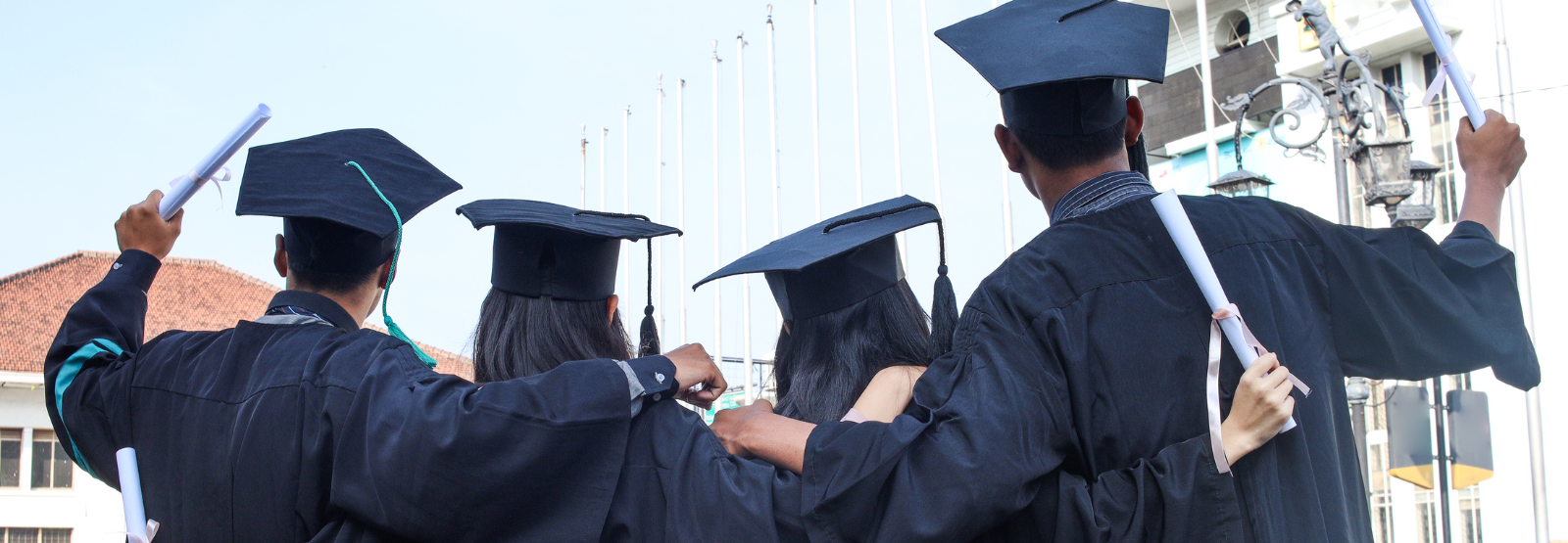 Students graduating.