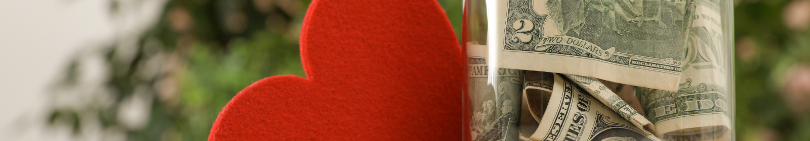 Making a monetary donation. 